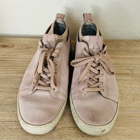 AQUATALIA Mens US 7.5 Light Rose PinkSuede Sneaker Casual Shoes Made in Italy